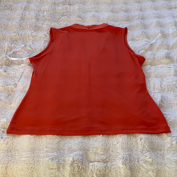 Calvin Klein Vibrant Orange V-Neck Top - Picture 10 of 16